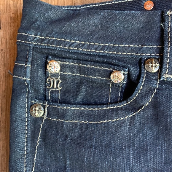 Women's Miss Me Jeans Easy Boot Rhinestone Flap Sequins Sz 28 **HEMMED to 28.5 - Picture 7 of 11